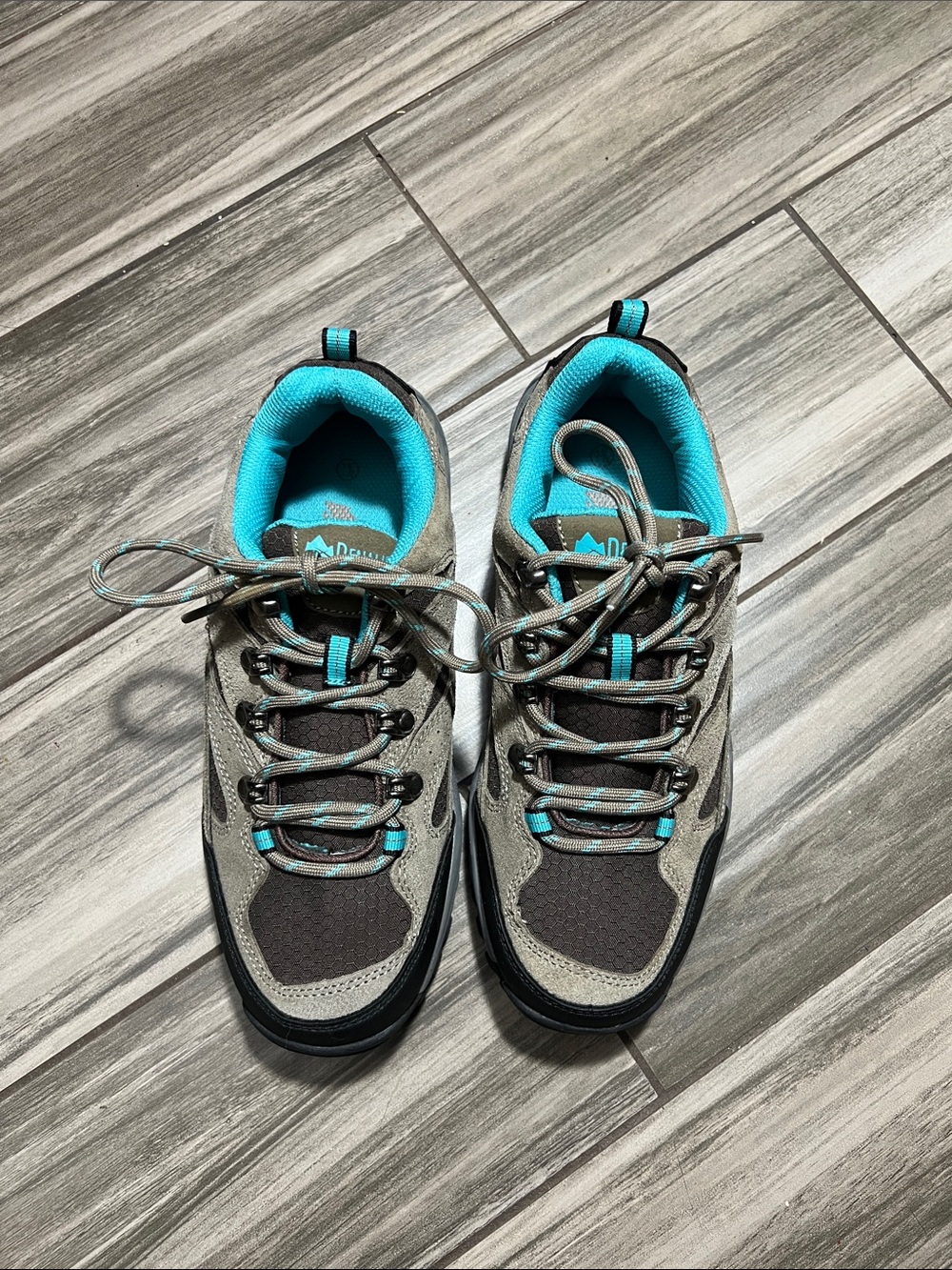 Denali Brown, Tan & Teal Hiking Sneakers